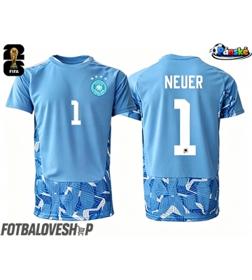 Německo Manuel Neuer #1 Brankářské Venkovní Dres MS 2026 Krátký Rukáv
